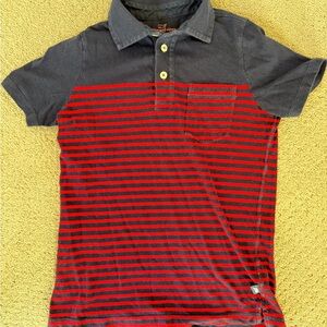 Vineyard Vines Navy and Red Striped Kids Polo Shirt
